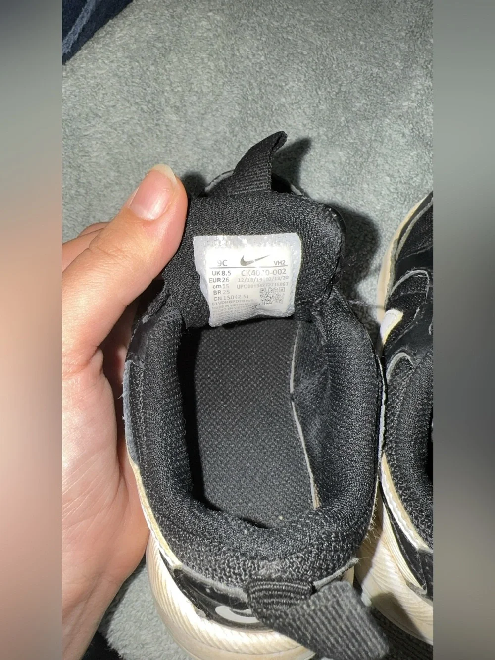 Nike Black and White Toddler Sneakers